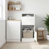 vidaXL Wäscheschrank mit Speicher Weiß 50 x 68 x 102 cm Holzwerkstoff 3422800 Bild 4