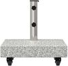 vidaXL Rollbarer Sonnenschirmständer, Rechteckig, Naturstein Grau, für Ø38/48mm Pfosten Bild 5