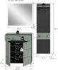 Garderobenkombination (B/H/T: 140x190x37 cm) in Smoke Green Nachbildung Bild 4