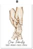 Poster Familie Personalisiert Hände Namen · Zusammenhalt · Verbundenheit · Deko Print ohne Rahmen - 21 x 30 cm / B 4 Hands Bild 3