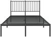 vidaXL Bettgestell mit Kopfteil Metall Schwarz 120x190 cm 350861 Bild 5