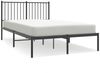 vidaXL Bettgestell mit Kopfteil Metall Schwarz 120x190 cm 350861 Bild 2