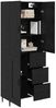 vidaXL Highboard 2 pcs Schwarz Eichen-Optik Engineered Wood und Glas 3416159 Bild 3