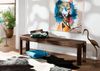 Bank Sheesham 200x35x45 rot-braun gebeizt TORONTO #129 Bild 4