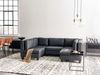 U-förmiges Modulsofa 5-Sitzer UNSTAD Kunstleder Schwarz Bild 3
