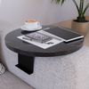 Sofatablett Kuleskyd Ø34cm Marmoroptik, schwarz [en. casa] Bild 3