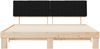 vidaXL Bettgestell mit gepolstertem Kopfteil Schwarz 200 x 200 cm 3398096 Bild 5