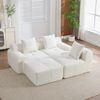 3-Sitzer modulares Ecksofa B 268 x T 102 x H 78 cm aus Kordstoff in Beige Bild 2