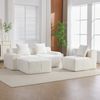 3-Sitzer modulares Ecksofa B 268 x T 102 x H 78 cm aus Kordstoff in Beige Bild 4