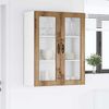 vidaXL Wandglas-Schrank PORTO Artisan-Eiche 80 x 31 x 100 cm 885514 Bild 4
