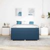 vidaXL Bettrahmen mit Matratze Blau 160 x 200 cm Stoff 3398411 Bild 3