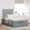vidaXL Ottoman-Bett mit Matratze & LEDs Hellgrau 120x190 cm Stoff 3313989 Bild 4
