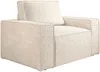 Vente-unique - AMELIA Sessel Stoff Beige - B 86 cm x H 85 cm x L 120 cm Bild 3