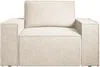 Vente-unique - AMELIA Sessel Stoff Beige - B 86 cm x H 85 cm x L 120 cm Bild 2