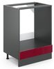 Herdumbauschrank R-Line Rot Hochglanz 60 cm ohne Arbeitsplatte Vicco Bild 4
