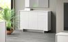 Dmora Sideboard Arius, Wohnzimmer-Sideboard, Wohnzimmer-Buffet mit 3 Türen und 1 Schublade, 100 % Made in Italy, 134 x 35 x 87 cm, Weiß Bild 2
