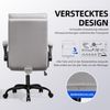 Bürostuhl Ergonomisch Hochklappbare Armlehne & Hohe Rückenlehne 150 kg Grau Bild 5