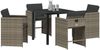 vidaXL Garten Essgruppe mit Kissen 5 pcs Grau Poly-Rattan 3379980 Bild 3