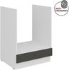 Küchen Herdunterschrank 60 cm Küche ARIA Graphite ultra matt + Weiss matt, hochwertige Fronten mit Anti Fingerprint Beschichtung Küchenzeile Küchenblock Bild 5