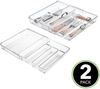 Besteckkasten Schubladen Organizer 2er Set ausziehbar mDesign transparent Bild 4