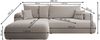 Selsey 'Ovo' Ecksofa mit Schlaffunktion, Stauraum und Samtbezug, grau-beige, rechts, 93 x 260 x 165 cm Bild 4