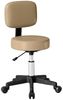 HOMCOM Rollsitz Rollhocker höhenverstellbar mit Rückenlehne (Bürohocker, 1 St, Arbeitshocker), für Büro Salon Massage Spa Hellbraun Bild 2