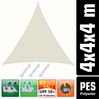 4x4x4m Sonnensegel Wasserdicht mit Befestigung Beige Bild 2