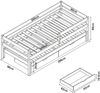 Doppel-Kinderbett Sonkajärvi mit Matratze 90x200cm Natur [en. casa] Bild 5