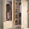 Dmora Großer Kleiderschrank Efesto, Eckschrank für Schlafzimmer, Eckschrank, 174x91h184 cm, Eiche Bild 5