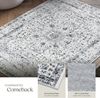 tectake Teppich flauschiger Vintage Designer Teppich, rutschfeste Unterseite, Eckig, Höhe: 0,60 mm, orientalisches Muster, pflegeleichter, strapazierfähig und waschbar Bild 3