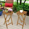 2er Set Hocker, Eukalyptus, klappbar, H 62 cm Bild 2