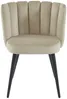 Vente-unique - PRANILA Stuhl SamtStoff Beige - B 55 cm x H 78,5 cm x L 59 cm Bild 3