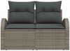 vidaXL Gartensofa mit Kissen Grau 124 x 62 x 69cm Poly-Rattan 42006744 Bild 5