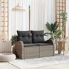 vidaXL Gartensofa mit Kissen Grau 124 x 62 x 69cm Poly-Rattan 42006744 Bild 1