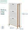 Relaxdays Schuhschrank Kipper Bambus & MDF Bild 4