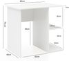 Computertisch WL5.757 Weiß Schreibtisch 82 x 60 x 76 cm, Kleiner Laptop PC Tisch Büro ohne Rollen, Bürotisch mit Ablage, Arbeitstisch Klein Nähtisch Kurz Modern Bild 4