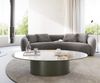 Couchtisch Casilda 150x90 cm Keramik Minas Melange Weiß-Beige Mittelfuß Effektfinish Titan Bild 2