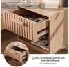 ADWOLT Nachttisch 2er Set Nachtschrank aus Holz, Nachtkommode mit Schubladen,Beistelltisch,Natur, 40 x 35 x 55 cm Bild 3