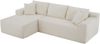 Sofa modulares L-Form-Design, Sitzfläche flexibel, Weiß, atmungsaktiver Stoff mit Memory-Schaum,65x252.5x163 cm Bild 5