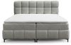 Boxspringbett Bett Schlafzimmerbett SOPHIE 160x200cm Stoff Rolf Hellgrau Bild 2