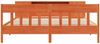 vidaXL Massivholzbett mit Regal ohne Matratze Wachsbraun 200x200 cm 3323172 Bild 4