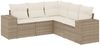 vidaXL 5-tlg. Garten-Sofagarnitur mit Kissen Beige Poly Rattan 3254885 Bild 2