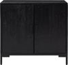 vidaXL Sideboard Schwarz 75x35x70 cm Massivholz Kiefer 349924 Bild 3