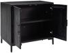 vidaXL Sideboard Schwarz 75x35x70 cm Massivholz Kiefer 349924 Bild 4