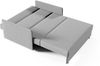 Zweiersessel ASTRA II, 2-Sitzer Schlafsofa, Jugendsofa mit Schlaffunktion, ausziehbare Couch, mit Bettkasten, inkl. Kissen, Kronos 07, 85 x 97 x 120 cm Bild 3