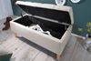 Elegante Truhenbank MODAN beige ca. 100cm Stauraum Sitzbank Bild 2