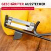 WESTMARK Sparschäler 1 Stk. – Ergonomischer Kartoffelschäler – Universalschäler – Anthrazit, griffige Haptik, Made in Germany Bild 3