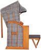 Strandkorb Hanse Ostsee Klassik XXL 2,5 Sitzer - Anthrazit Uni, 160 x 166 x 78 cm Bild 4