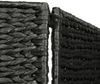 vidaXL 4-teiliger Paravent Schwarz 154×160 cm Wasserhyazinthe 247349 Bild 5