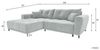 99rooms Massimo Ecksofa Cordstoff POSO Khaki mit Schlaffunktion Links Bild 4